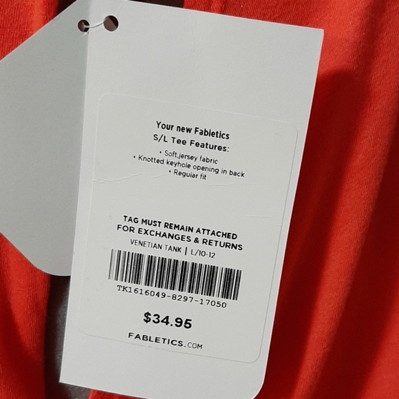 NWT FABLETICS Pink Athletic Top Large - Picture 4 of 4